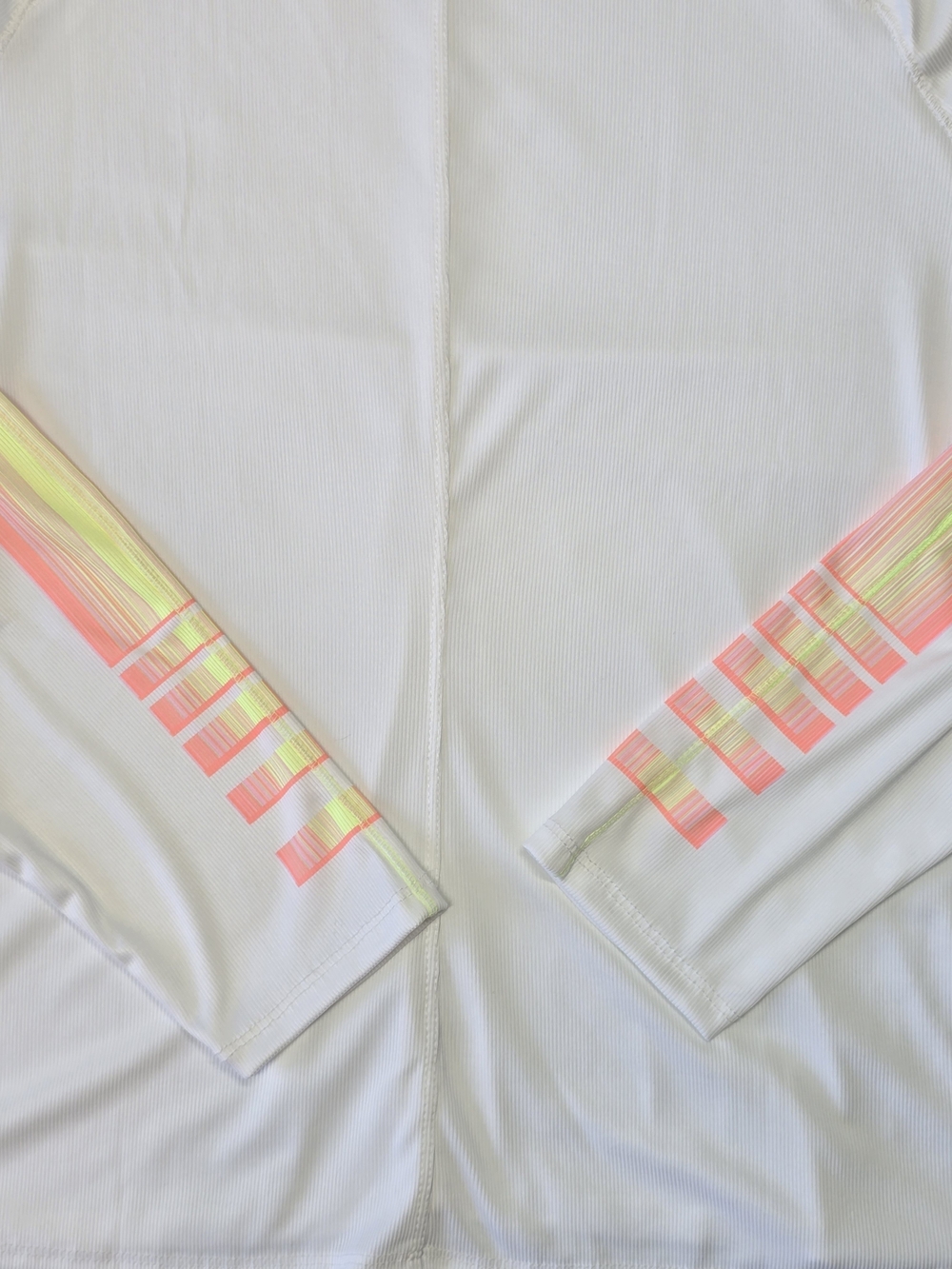 Lucky in Love VaporTex Neon Stripe Long Sleeve Activewear Top White XL NWT - Picture 9 of 13